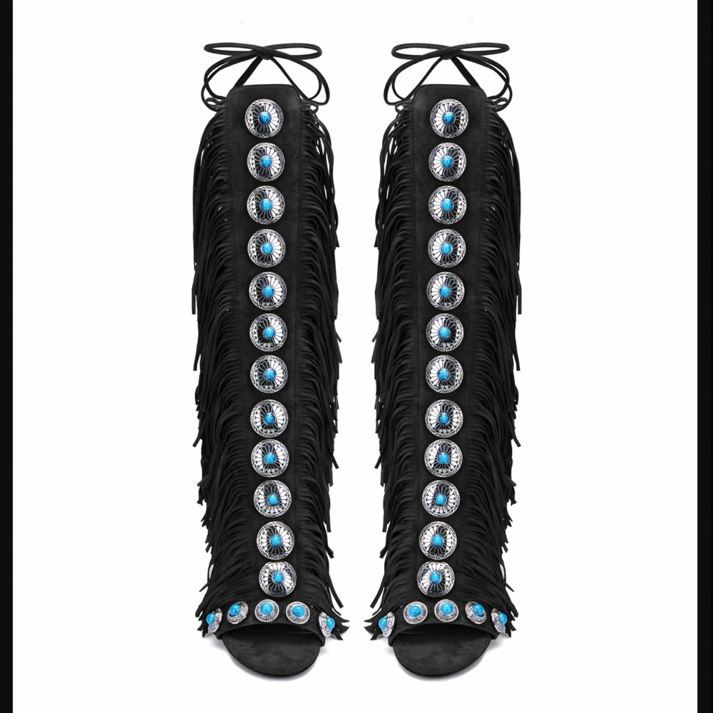 BRAND NEW Jennifer Le fringe heels size 38W
